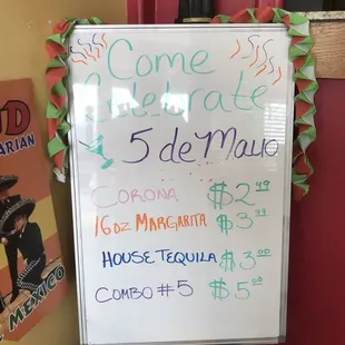 Cinco specials