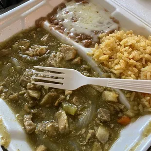 Chili Verde Plate
