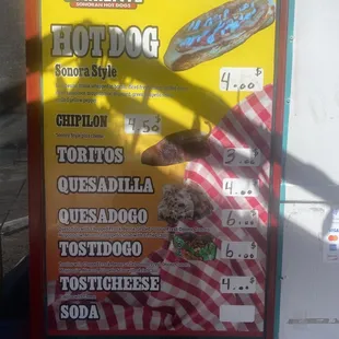 Menú as of May 2023