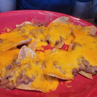 Bean and cheese nachos, full order
