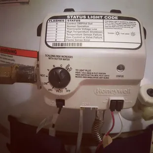 Gas valve replacement on water heater.