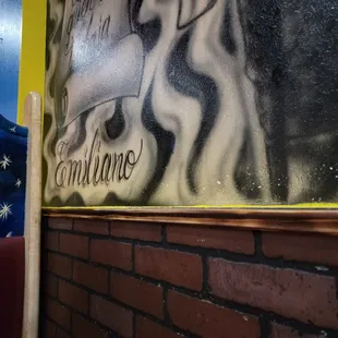 Inside dining, wall and booth