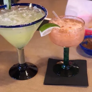 Large house margarita and jalapeño guava margarita
