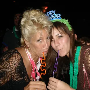 two women at a party