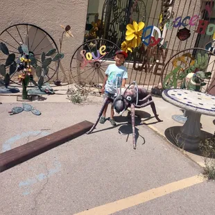 Their outdoor metal art