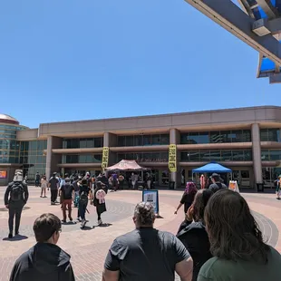 people walking around