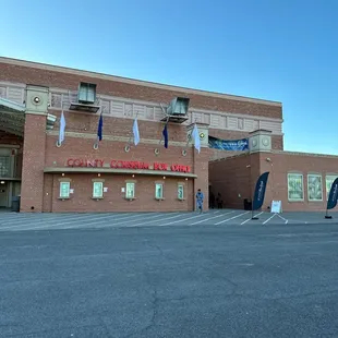 the outside of the arena