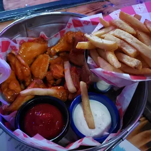 Wings and fries