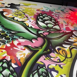 Cool graffiti on the walls!