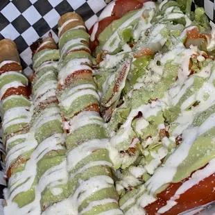 a plate of mexican food