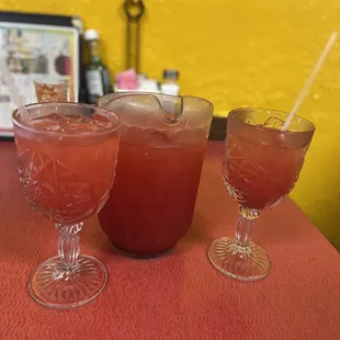 Strawberry margaritas