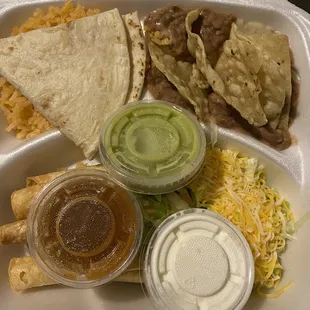 Flauta plate lunch special