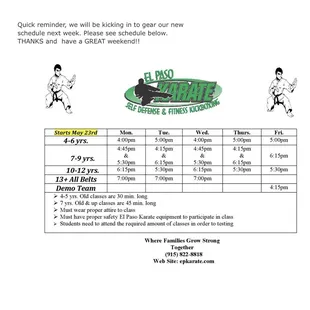 May 2022 New Schedule