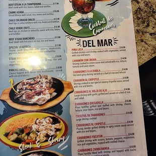 the menu
