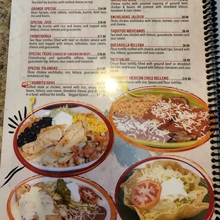 the menu