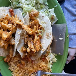 Chipotle chicken tacos