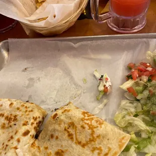 20. Two Quesadillas A La Carte, well half of one