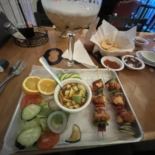 #57 bacon shrimp with avocado soup