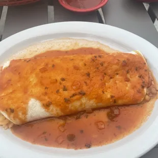 Chicken Enchiladas Burrito (no cheese)