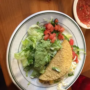 Taco and guacamole salad