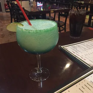 Blue margarita it was really good and strong