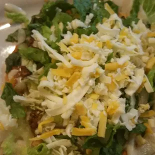 Tostada with beans, no tomatoes or sour cream