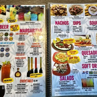 2024 menu: alcoholic drinks and appetizers