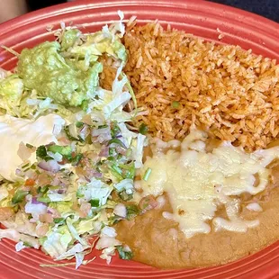 Side to fajita (rice, beans, etc.)