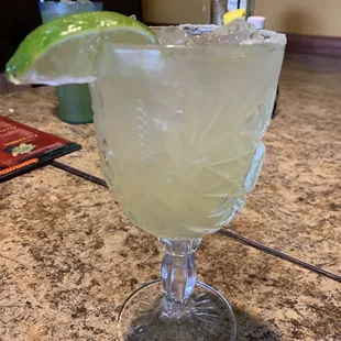 Traditional lime margarita