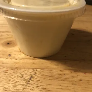 Little thing of cheese dip that was 5.50$