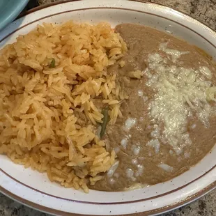 Mexican rice &amp; refried beans