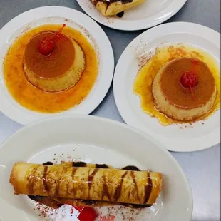 Delicious Homemade Desserts  Flan Banana Burritos  Fried Icecream