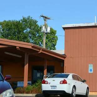 cars parked in front