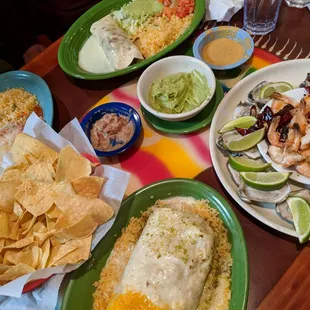 plates of food on a table