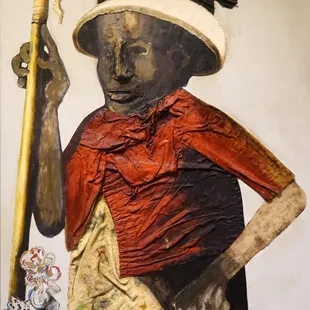 Benny Andrews; Mrs Viola Andrews - My Mother; 1974; oil with fabric on canvas