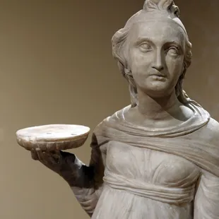 follower of Niccolo di Giovanni Fiorentino; A Virtue Holding a Bowl; mid-1440s; marble