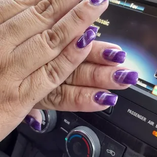 B's pretty purple nails