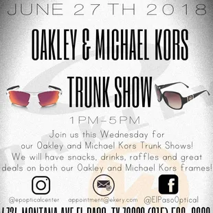 Oakley and MK Trunk Show