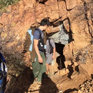 Our group coming out of the mines