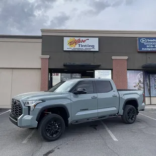 Passenger and driver 25% ceramic film and 5% on the back.