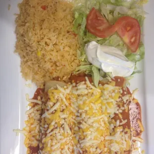 Shrimp enchiladas