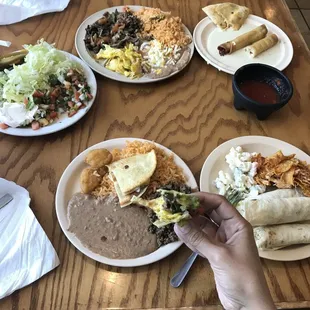 Huge selection of good mexican food