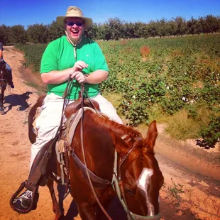 Riding Jasper the horse