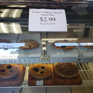 Fruit pies starting at $2.99