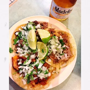 a plate of mexican food
