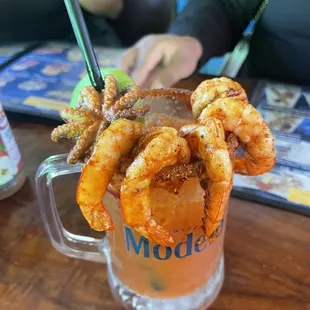 a close up of a drink