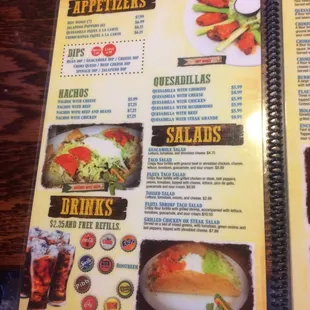 The menu is huge