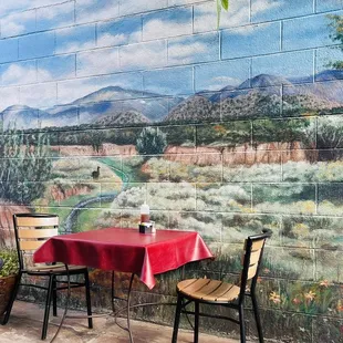 A nice mural on a warm patio