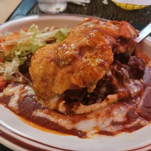 Breakfast sopapilla with carne adovada