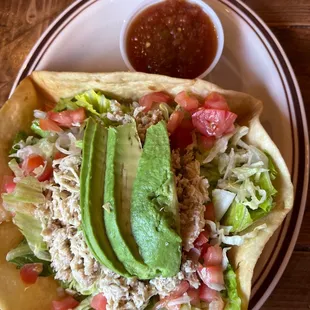 Taco salad with chicken